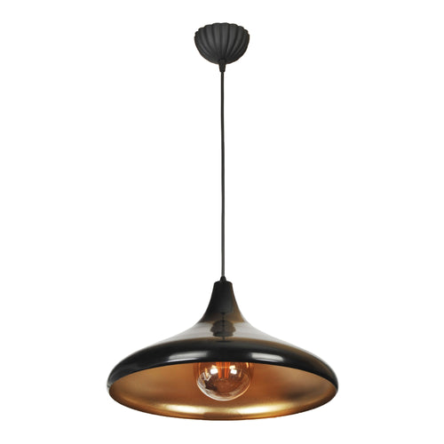Lampada a Sospensione 'Knutsford' con 1 Fonte Luce Lampada da Soffitto Paralume a Cono Piatto Lampadario Vintage - Vari Colori - lux.pro