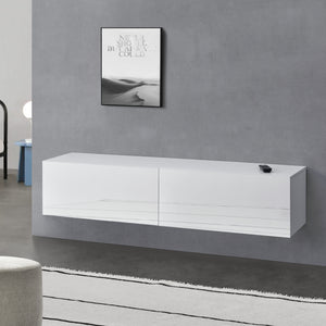 Mobile Pensile Porta TV Evaton da Parete 140 x 33 x 30 cm - [en.casa]