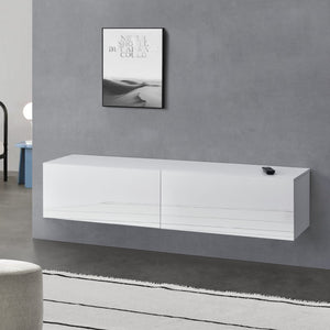 Mobile Pensile Porta TV Evaton da Parete 140 x 33 x 30 cm - [en.casa]