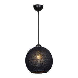 Lampada a Sospensione 'Lisburn' con Paralume a Globo in Iuta - Vari Colori [lux.pro]