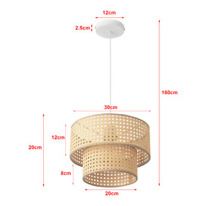Lampada a sospensione Ascot effetto rattan [lux.pro]