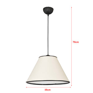 Lampada a Sospensione 'Clitheroe' con 1 Fonte Luce Lampadario Pendente con Paralume Conico Troncato - Vari Colori - lux.pro