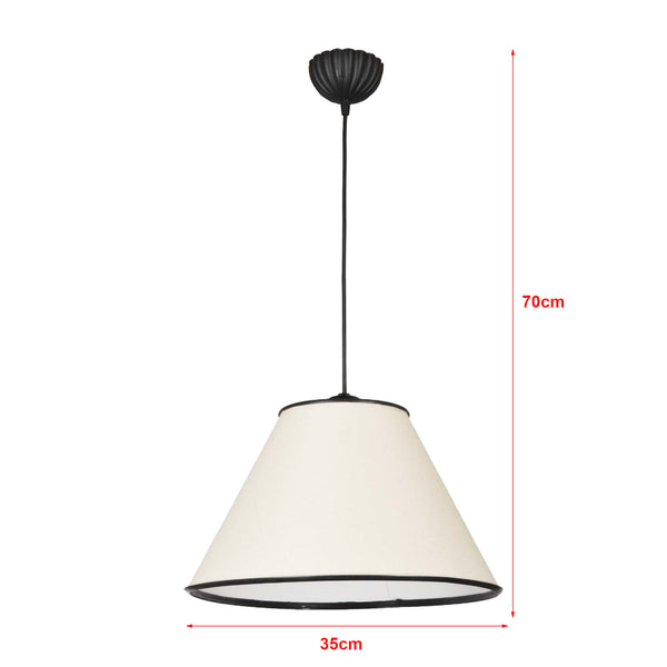 Lampada a Sospensione 'Clitheroe' con 1 Fonte Luce Lampadario Pendente con Paralume Conico Troncato - Vari Colori - lux.pro