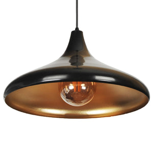 Lampada a Sospensione 'Knutsford' con 1 Fonte Luce Lampada da Soffitto Paralume a Cono Piatto Lampadario Vintage - Vari Colori - lux.pro