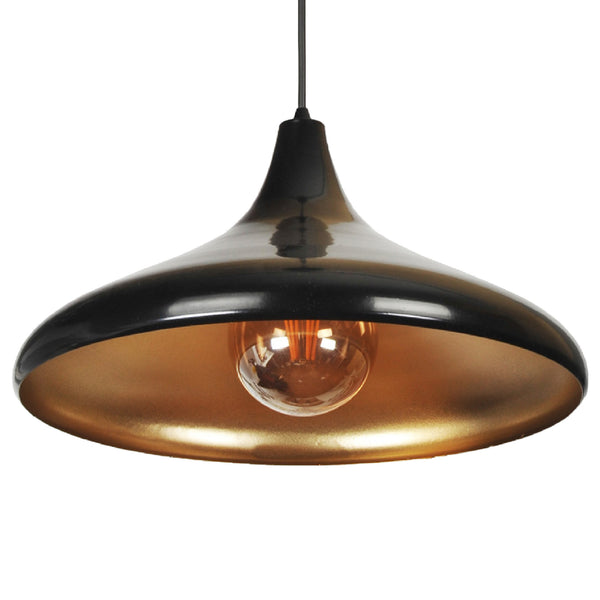 Lampada a Sospensione 'Knutsford' con 1 Fonte Luce Lampada da Soffitto Paralume a Cono Piatto Lampadario Vintage - Vari Colori - lux.pro