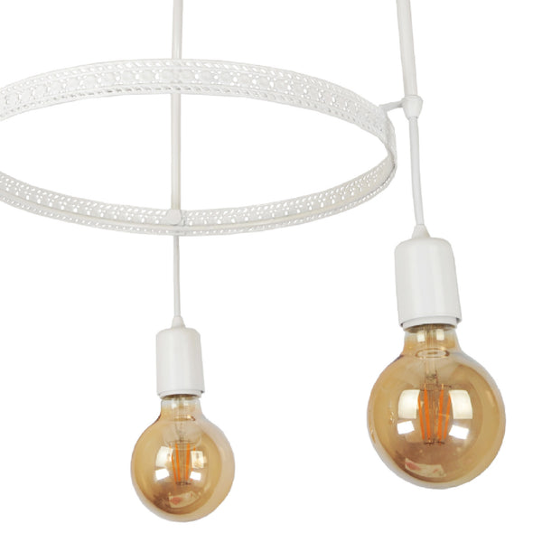 Lampadario 'Llandudno' a 3-4-5 Fonti Luce in Stile Industriale Lampada da Soffitto con Portalampada Pendenti Senza Paralumi - Vari Colori - lux.pro