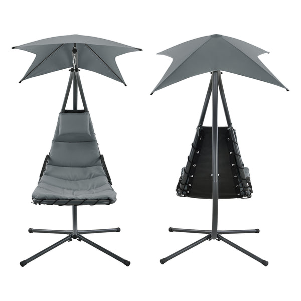 Lettino sospeso con tettuccio parasole in diversi colori en.casa