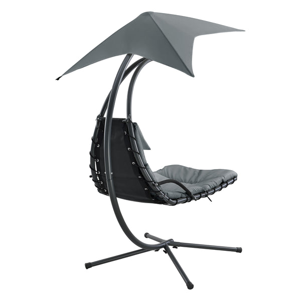 Lettino sospeso con tettuccio parasole in diversi colori en.casa