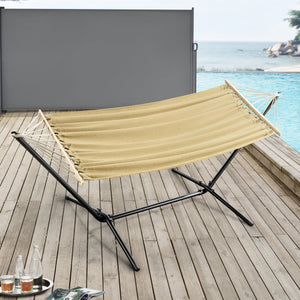 Amaca con Supporto in Acciaio con Telo 200 x 100 cm [en.casa]