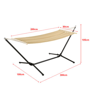 Amaca con Supporto in Acciaio con Telo 200 x 100 cm [en.casa]