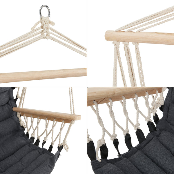 Poltrona Sospesa 'Bariloche' con Braccioli - Supporto fino a 100 kg - Vari Colori [en.casa]