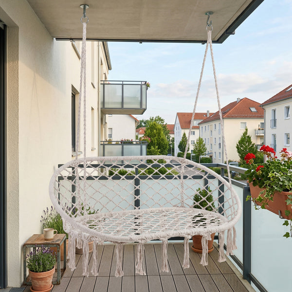 Panca Sospesa Kailua Altalena per 2 Persone - Bianco Crema casa.pro