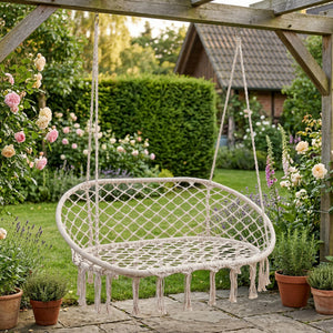 Panca Sospesa Kailua Altalena per 2 Persone - Bianco Crema casa.pro