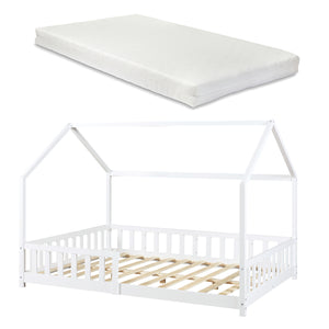 Letto a Casetta Hesel per Cameretta con Materasso [en.casa] 