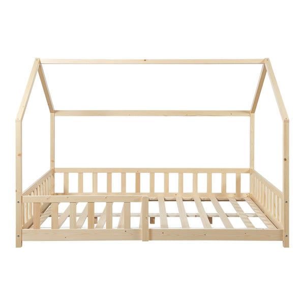 Letto per Cameretta Hesel a Forma di Casetta in Legno di Pino [en.casa] 