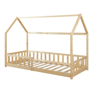 Letto per Cameretta Hesel a Forma di Casetta in Legno di Pino [en.casa] 