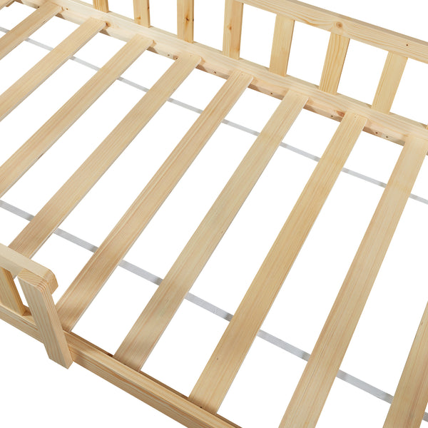 Letto per Cameretta Hesel a Forma di Casetta in Legno di Pino [en.casa] 