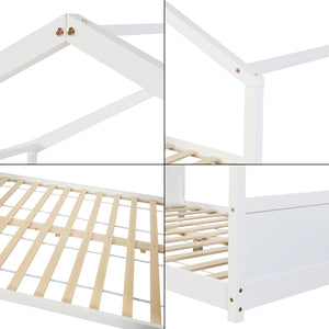 Letto a casa Simo legno di pino bianco [en.casa]