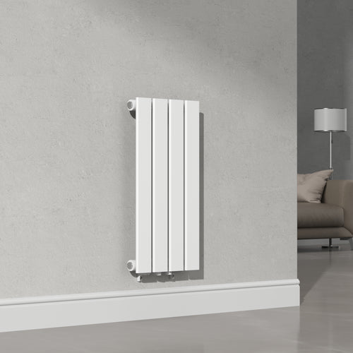 Termosifone Nore ad Acqua Calda Pannello Singolo con Elementi Piatti 60 x 30 cm - Bianco [neu.haus] 