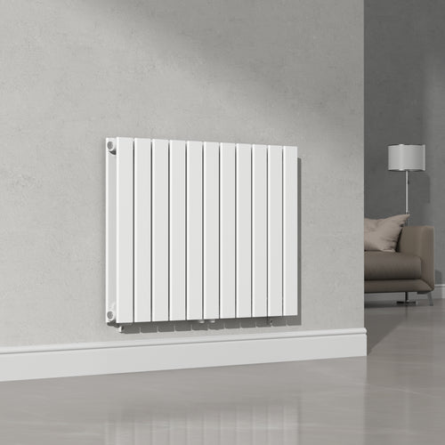 Termosifone Nore ad Acqua Calda Pannello Doppio con Elementi Piatti 60 x 80 cm Bianco [neu.haus] 