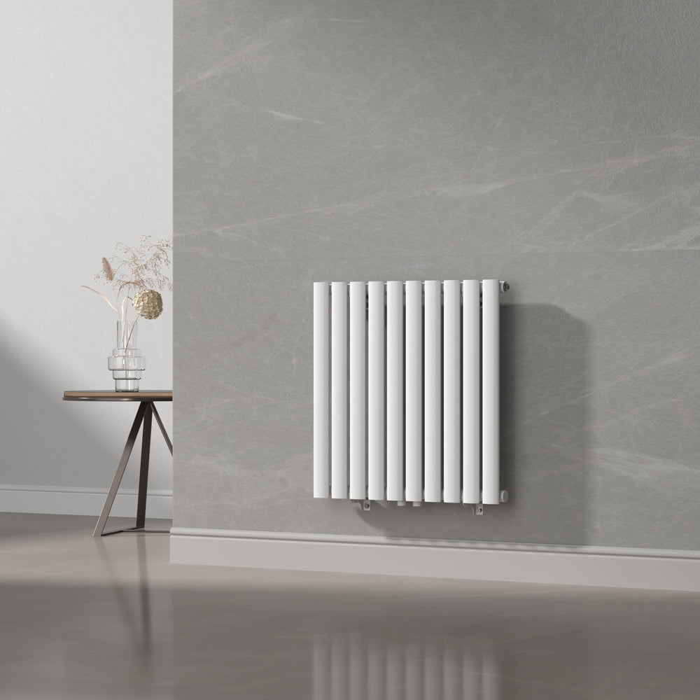 Termosifone Nore ad Acqua Calda Pannello Singolo con Elementi Tubolari 60 x 60 cm - Bianco [neu.haus] 