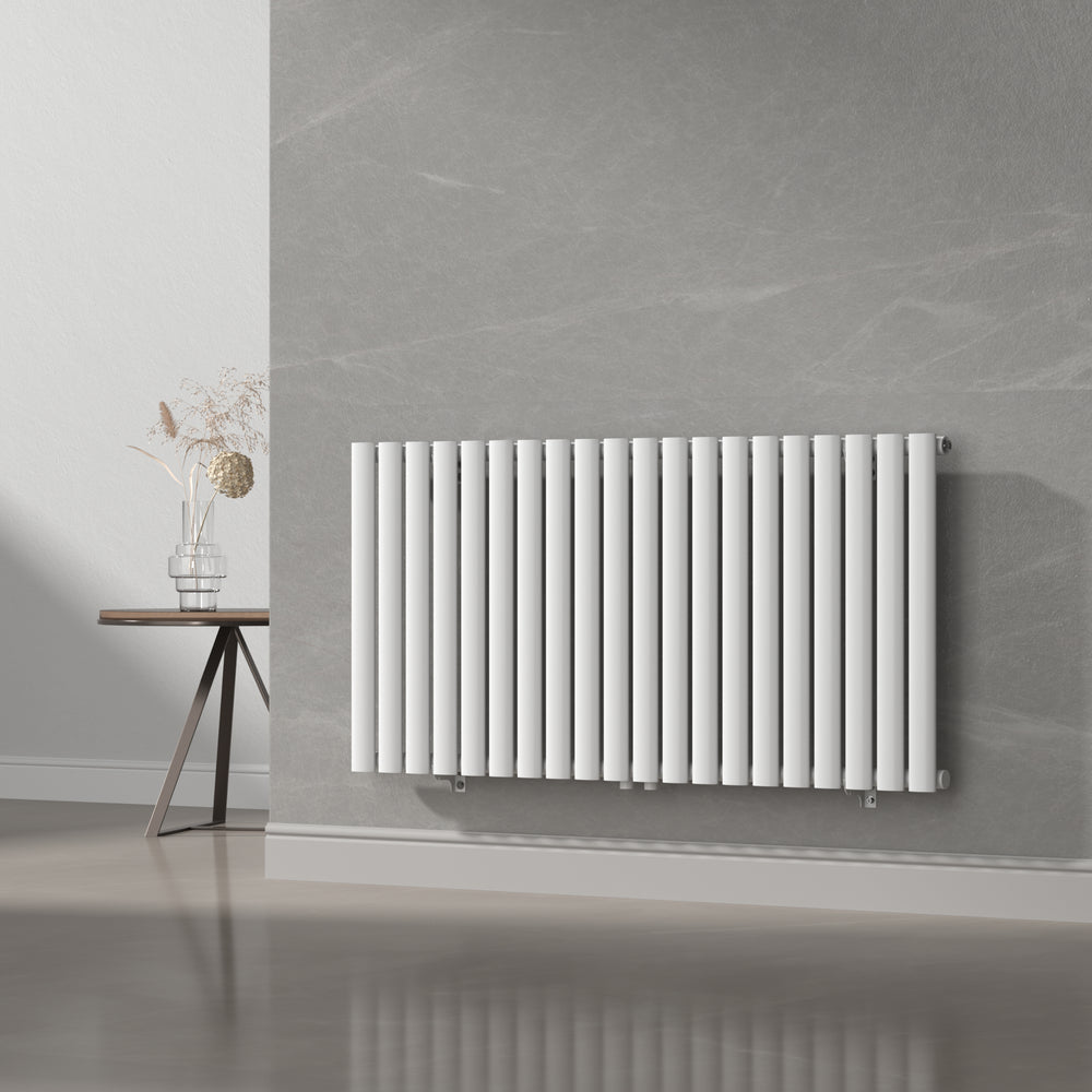 Termosifone Nore ad Acqua Calda Pannello Singolo con Elementi Tubolari 60 x 120 cm - Bianco [neu.haus] 