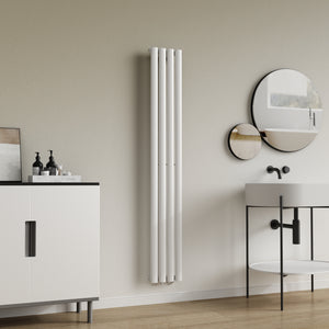 Termosifone Nore ad Acqua Calda Pannello Singolo con Elementi Tubolari 160 x 24 cm - Bianco [neu.haus] 