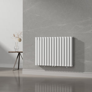 Termosifone Nore ad Acqua Calda Pannello Doppio con Elementi Tubolari 60 x 90 cm Bianco [neu.haus] 