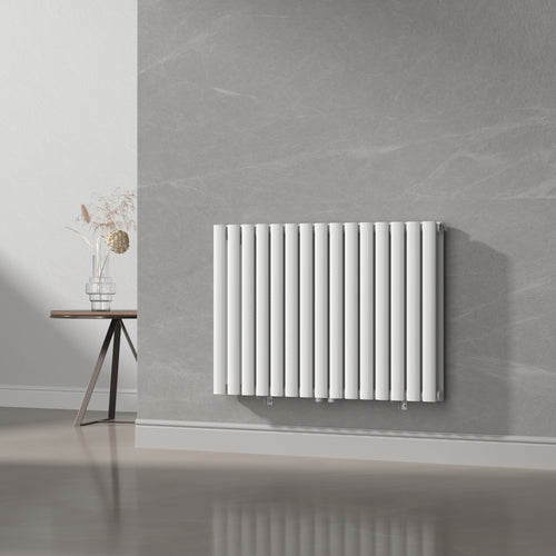 Termosifone Nore ad Acqua Calda Pannello Doppio con Elementi Tubolari 60 x 90 cm Bianco [neu.haus] 