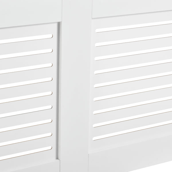 Copertura per termosifone Charleston con ripiano effetto lamelle Bianco en.casa