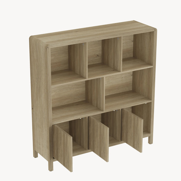 Credenza Bassa Lukkodso con Ante e Vani Aperti [en.casa]