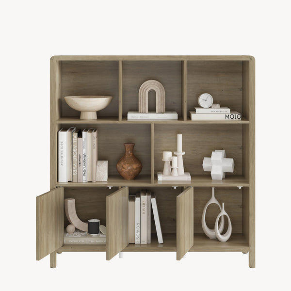 Credenza Bassa Lukkodso con Ante e Vani Aperti [en.casa]
