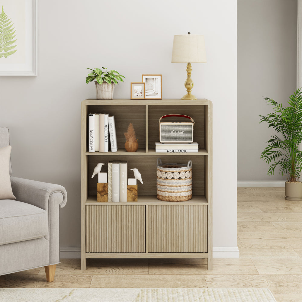 Credenza Bassa Lukkodso con Ante e Vani Aperti [en.casa]