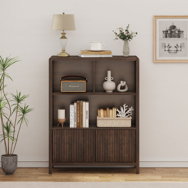 Credenza Bassa Lukkodso con Ante e Vani Aperti [en.casa]