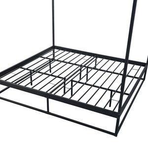 Letto a baldacchino Kristianstad Metallo Nero in varie dimensioni [en.casa]
