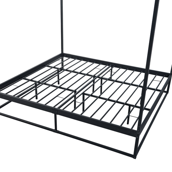 Letto a baldacchino Kristianstad Metallo Nero in varie dimensioni [en.casa]
