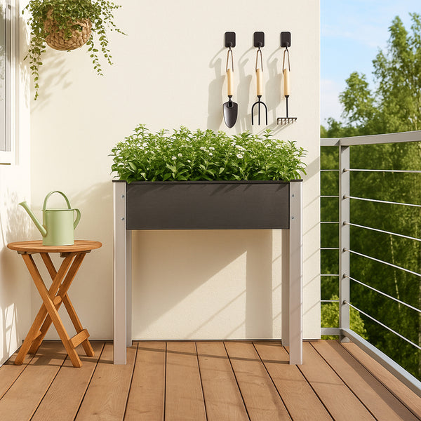 Aiuola Rialzata Beverwijk - Grigio Scuro [en.casa]