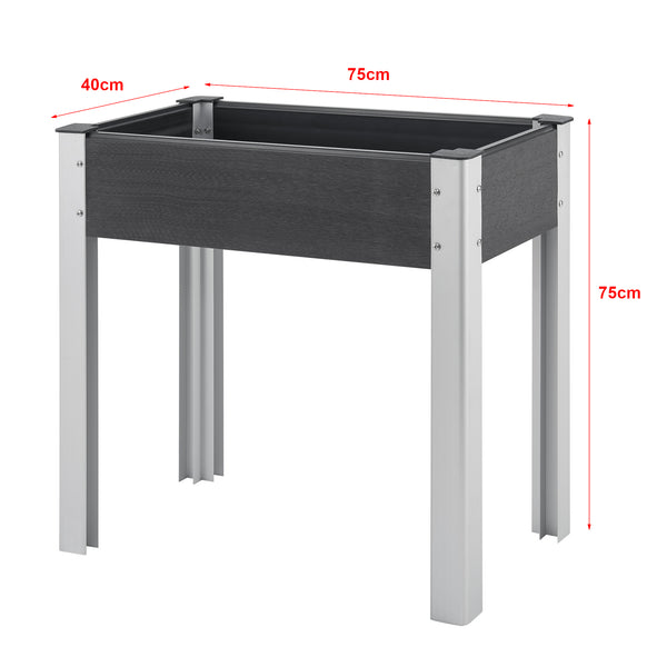 Aiuola Rialzata Beverwijk - Grigio Scuro [en.casa]