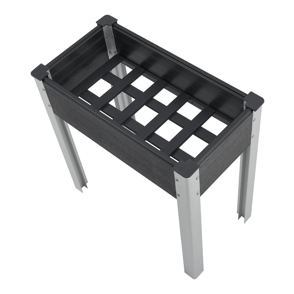 Aiuola Rialzata Beverwijk - Grigio Scuro [en.casa]