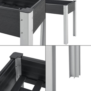 Aiuola Rialzata Beverwijk - Grigio Scuro [en.casa]