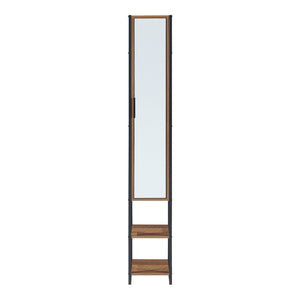 Mobile a Colonna Namsskogan per Bagno - Nero / effetto Legno Intarsiato color Noce [en.casa] 