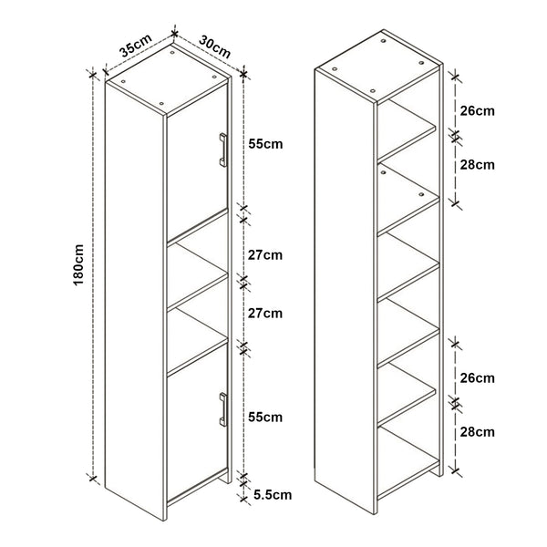 Pensile Rautrina 180x35x30 cm [en.casa]