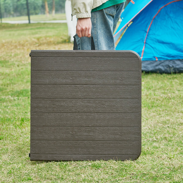 Tavolo pieghevole regolabile in altezza Adelfia 120x60cm [en.casa]