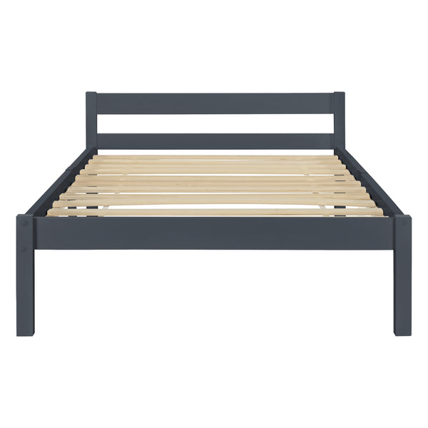 Struttura Letto in Legno di Pino 90/100/120/140/160 x 200 cm con Testiera Bassa Letto Singolo / Francese / Matrimoniale in Design Minimal - Vari Colori