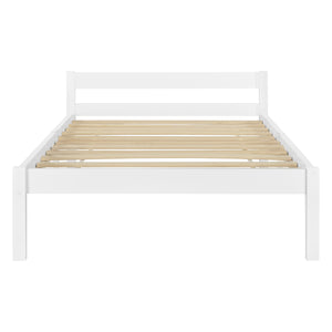 Struttura Letto in Legno di Pino 90/100/120/140/160 x 200 cm con Testiera Bassa Letto Singolo / Francese / Matrimoniale in Design Minimal - Vari Colori