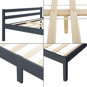 Letto in legno Nakkila varie colori e dimensioni en.casa