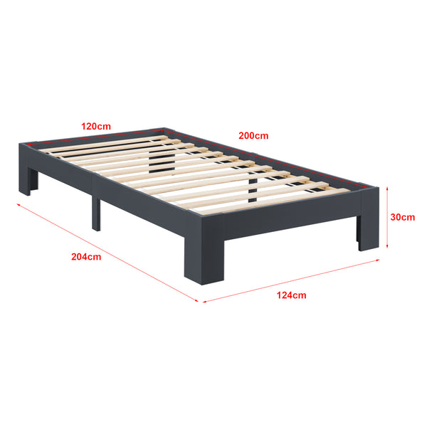 Struttura Letto in Legno di Pino 90/100/120/140/160/180 x 200 cm con Rete a Doghe Letto Singolo / Francese / Matrimoniale in Design Minimal - Vari Colori