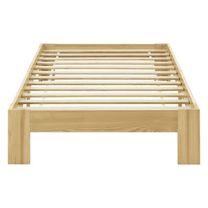 Struttura Letto in Legno di Pino 90/100/120/140/160/180 x 200 cm con Rete a Doghe Letto Singolo / Francese / Matrimoniale in Design Minimal - Vari Colori