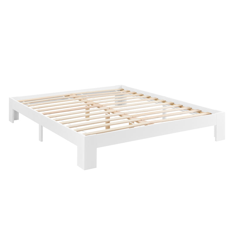 Schizzo in scala Struttura Letto in Legno di Pino 90/100/120/140/160/180 x 200 cm con Rete a Doghe Letto Singolo / Francese / Matrimoniale in Design Minimal - Vari Colori