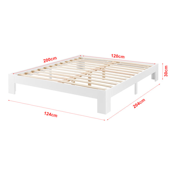 Struttura Letto in Legno di Pino 90/100/120/140/160/180 x 200 cm con Rete a Doghe Letto Singolo / Francese / Matrimoniale in Design Minimal - Vari Colori